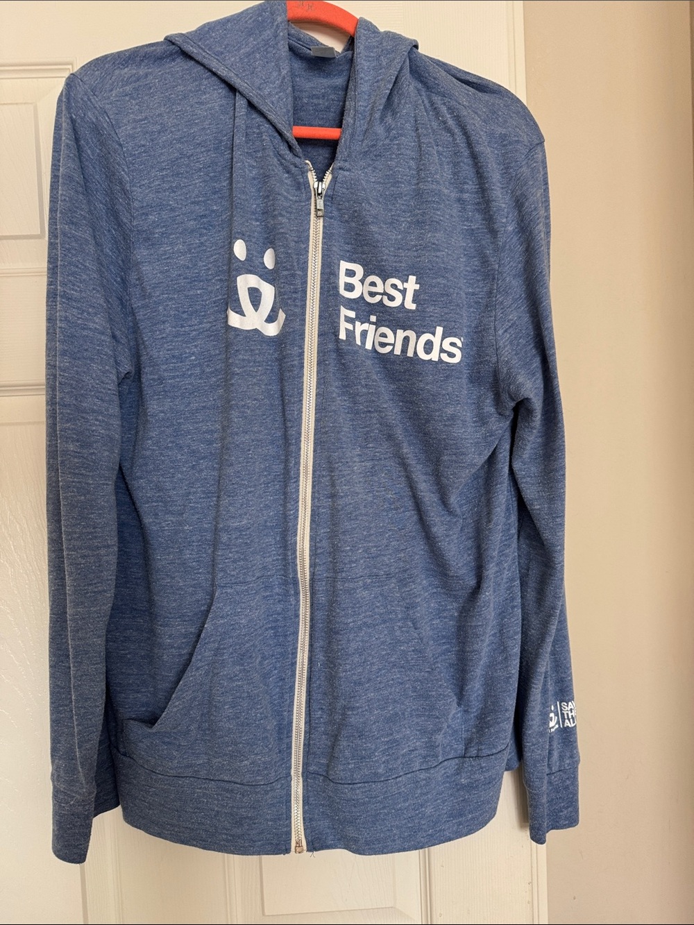 Alternative Apparel Blue 'Best Friends' Zip Hoodie